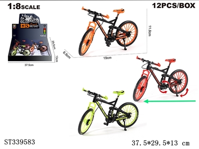 英文1:8压铸锌合金降速直把公路自行车12只/展示盒 - ST339583
