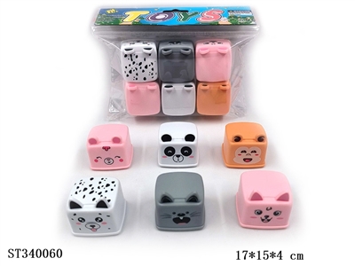 6 cartoon block animal return carts - ST340060