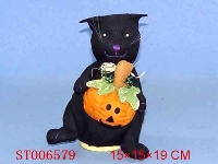 ST006579 - B/O BLACK CAT CARRY A PUMPKIN