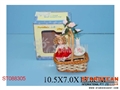 ST088305 - 瓷公仔花瓶藤篮