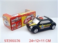 ST205576 - BUMP & GO B/O POLICE  CAR WITH LIGHT AND SOUND