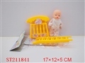 ST211841 - DOLL BED & CLOTHES(3 COLORS ASSORTED)