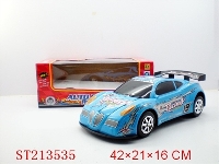 ST213535 - BUMP & GO B/O CAR WITH LIGHT AND MUSIC(BLUE,BLACK,RED)
