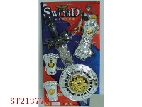 ST213774 - PLATED SWORD ,CUFFS, PLASTROD AND HANDS
