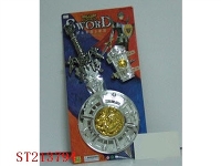 ST213794 - PLATED SWORD, PLATED CUFFS AND PLATED SHIELD