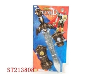 ST213808 - BRONZE-COLOURED SWORD，ARMGUARDS AND HAND