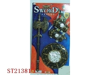 ST213810 - BRONZE-COLOURED AX，SHIELD AND CUFF