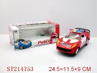 ST214753 - B/O POLICE CAR WITH LIGHT ,WITHOUT BATTERY （BLUE ,RED）