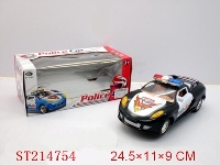 ST214754 - B/O POLICE CAR WITH LIGHT ,WITHOUT BATTERY（BLUE, BLACK）