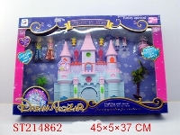 ST214862 - CASTLE WITH LIGHT AND MUSIC （NOT INCLUDE BATTERY)