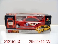ST215118 - DISTORTION B/O CAR WITH LIGHT AND MUSIC(RED, YELLOW 2 COLORS ASSORTED)