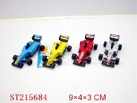 ST215684 - PULL-BACK F1 FORMULA RACING （4 COLORS ASSORTED）