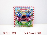 ST215721 - PULL-BACK POLICE CAR（6PCD 3 STYLES 3 COLORS ASSORTED）