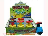 ST215987 - SPINNING TOP WITH 5-LIGHT（6PCS 3 COLORS ASSORTED）
