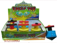 ST215993 - SPINNING TOP WITH INFRARED AND MUSIC，5-LIGHT（6PCS 3 COLORS ASSORTED）