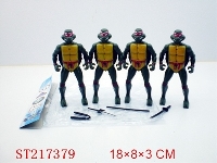 ST217379 - NINJA TURTLE WITH LIGHT (4PCS)