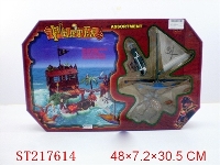 ST217614 - SELF-ASSEMBLING PIRATE CASTLE(2 STYLES ASSORTED)73PCS