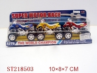 ST218503 - PULL-BACK MOTORCYCLE (3PCS 5 COLORS ASSORTRED)