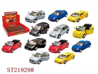 ST219298 - 1：32 METAL CAR (SLIVER,RED,YELLOW,BLACK,4 ASST)