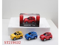ST219432 - B/O CAR WITH LIGHT (2 STYLES 3 COLORS ASST)