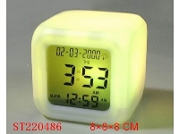ST220486 - 12 COLORS CHANING LCD CLOCK