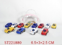 ST221880 - PULL-BACK CAR（12PCS 4 STYTLES 4 COLORS ASSORTED）