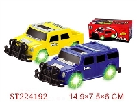 ST224192 - B/O HUMMER CAR WHEEL WITH 4/LIGHT （2 STYLES 3 COLORS）