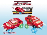 ST224225 - B/O DEFORMATION HUMMER CAR WHEEL WITH LIGHT(3 COLORS)