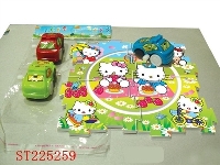 ST225259 - PUZZLE WITH RAIL WIND UP CAR(HELLO KITTY)