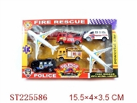 ST225586 - PULL-BACK FIRE ENGINE AND PLANE