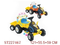 ST227467 - BABY RIDE ON CAR  ORANGE/YELLOW