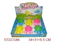 ST227586 - PULL LINE TURTLE WITH BELL (3 COLORS ASSORTED)6PCS