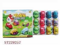 ST229257 - SOFT-PLASTIC CAR,12PCS PER DISPLAY BOX