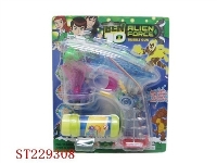 ST229308 - BEN10电动灯光泡泡枪（单瓶水）