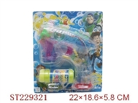 ST229321 - 玩具总动员电动灯光音乐泡泡枪（单瓶水）