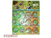 ST229717 - BEN10灯光贴板溜溜球（12pcs）