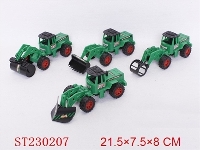 ST230207 - PULL-BACK FARMER CAR（4 STYLE ASSORTED )