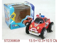 ST230859 - 电动翻斗警车（2粒灯光/红蓝2色混装）