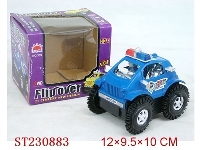 ST230883 - 电动翻斗警车（2粒灯光/红黄蓝3色混装）