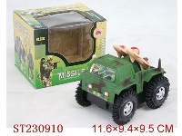 ST230910 - 导弹电动翻斗车（1粒灯光/车身喷漆迷彩/沙漠黄/军绿色2色混装）
