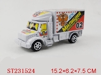 ST231524 - 俄文警标惯性货柜车（红白乌3色）