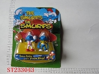 ST233043 - 3INCH SMURFS TOYS,4ASSTD,2PCS