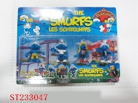 ST233047 - 3" SMURFS TOYS ,4PCS