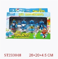 ST233048 - 3" SMURFS TOYS,4PCS