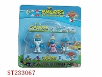 ST233067 - 3PCS SMURFS TOYS,5ASSTD