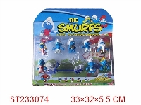 ST233074 - 2.5" SMURFS TOYS,8ASSTD