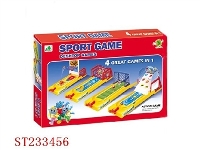 ST233456 - 4 IN 1 BASKETBALL & KICK THE TARGET & SOCCER & SKEE BALL
