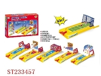 ST233457 - 6 IN 1 SOCCER & BOWLING & BASKETBALL & KICK THE TARGET & BASKETBALL(9Rims) & SKEE BALL