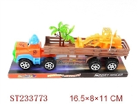 ST233773 - 关节活动惯性卡通拖头（3色混装，拖2款工程车，树）