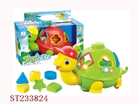 ST233824 - B/O CARTOON TORTOISE WITH BLOCK